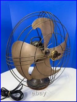 Vintage General Electric GE Vortalex 16 Oscillating Desk Fan 3 Speed FM16V1