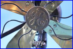 Vintage General Electric Ge 12 Brass 4 Blade Table Fan For Restoration