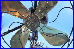 Vintage General Electric Ge 12 Brass 4 Blade Table Fan For Restoration