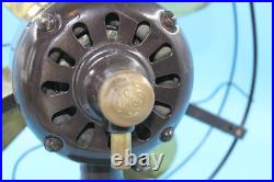 Vintage General Electric Ge 12 Brass 4 Blade Table Fan For Restoration