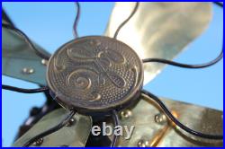 Vintage General Electric Ge 12 Brass 4 Blade Table Fan For Restoration