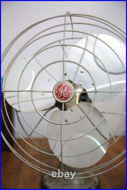 Vintage General Electric Oscillating Fan 15 blades metal industrial GE Vintage
