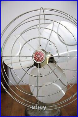 Vintage General Electric Oscillating Fan 15 blades metal industrial GE Vintage Vintage General Electric Oscillating Fan 15 blades metal industrial GE Vintage