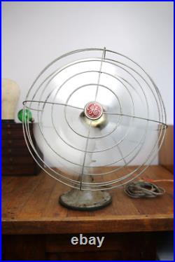 Vintage General Electric Oscillating Fan 15 blades metal industrial GE Vintage Vintage General Electric Oscillating Fan 15 blades metal industrial GE Vintage