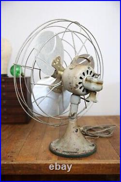 Vintage General Electric Oscillating Fan 15 blades metal industrial GE Vintage Vintage General Electric Oscillating Fan 15 blades metal industrial GE Vintage
