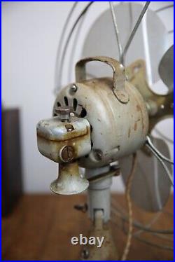 Vintage General Electric Oscillating Fan 15 blades metal industrial GE Vintage Vintage General Electric Oscillating Fan 15 blades metal industrial GE Vintage