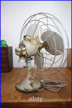 Vintage General Electric Oscillating Fan 15 blades metal industrial GE Vintage Vintage General Electric Oscillating Fan 15 blades metal industrial GE Vintage