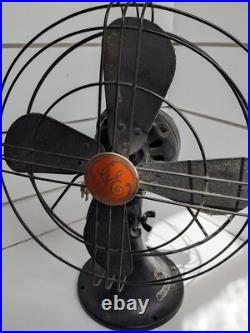 Vintage General Electric Oscillating Fan 1930s Antique Untested Needs Rewire