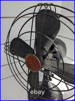 Vintage General Electric Oscillating Fan 1930s Antique Untested Needs Rewire