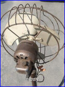 Vintage General Electric Standing Floor Fan 30s 40s Art Deco Era 42 H 10Blade