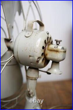 Vintage General Electric Vortalex 16 Metal Blades 3 Speed Oscillating Fan Works