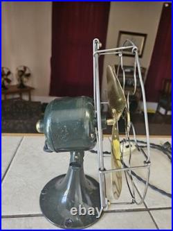 Vintage General Electric Whiz 9 Inch Brass Blade Fan Restored
