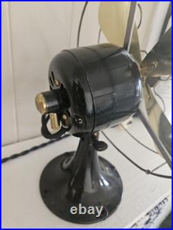 Vintage General Electric Whiz 9 Inch Brass Blade Fan Restored
