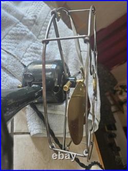 Vintage General Electric Whiz 9 Inch Brass Blade Fan Restored