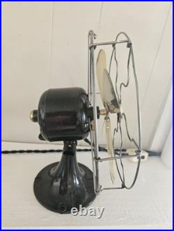 Vintage General Electric Whiz 9 Inch Brass Blade Fan Restored