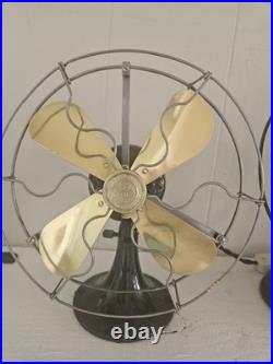 Vintage General Electric Whiz 9 Inch Brass Blade Fan Restored