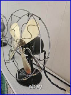 Vintage General Electric Whiz 9 Inch Brass Blade Fan Restored