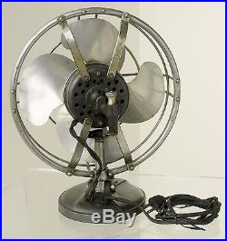 Vintage Gilbert A11 Electric Oscillating Fan Modern Chrome Art Deco Era