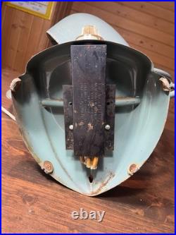 Vintage Gilbert Polar Club Modernist Sea Foam Blue Desk Fan Works