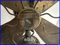 Vintage Graybar Electric Oscillating Table Fan- Catalog# 75G422- 17 D