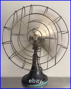 Vintage HUNTER Century 3 Speed C-16 Desk Fan 1940's Industrial Age Deco Rare