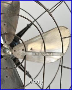 Vintage HUNTER Century 3 Speed C-16 Desk Fan 1940's Industrial Age Deco Rare
