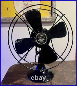 Vintage Hunter Century Fan Black 8 Desk Model 510