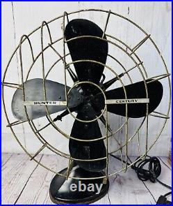 Vintage Hunter Century Type C-16 Fan 16 Works Quiet Retro Industrial Decor