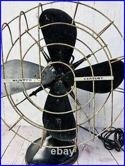 Vintage Hunter Century Type C-16 Fan 16 Works Quiet Retro Industrial Decor