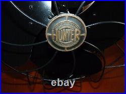 Vintage Hunter Fan 12 Inch 3-Speed Works, Fulton N. Y