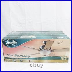 Vintage Hunter The Berkeley 52 Brushed Nickel Ceiling Fan W Bowl Light 23481