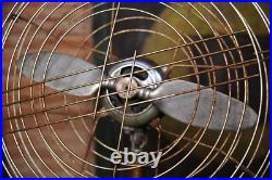 Vintage Industrial Fan General Electric Motor Airplane Propeller 20 Blades