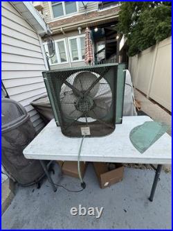 Vintage International Window fan Dusty But Working Great. 23X23/ 18 Blades. RARE