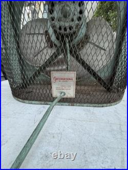 Vintage International Window fan Dusty But Working Great. 23X23/ 18 Blades. RARE