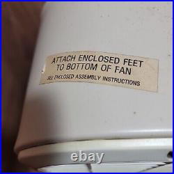Vintage K-Mart Lakewood 3 Speed 20 Whisper Quiet Box Fan Kmart Beige K-223 Woks