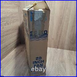 Vintage K-Mart Lakewood 3 Speed 20 Whisper Quiet Box Fan Kmart Beige K-223 Woks