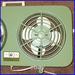 Vintage Lakewood Twin 8 Portable Fan, Model T-8, Separate Spinning Fans