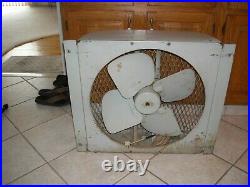 Vintage Large Emerson Electric Industrial Window Fan Cat. No. 76310 R2
