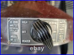 Vintage Le John MCM Mid Century Modern Ottoman Floor Fan/Heater Hassock LeJohn