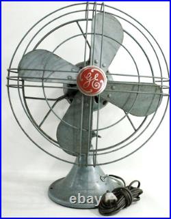 Vintage MCM Ge General Electric Oscillating Floor Desk Fan Model Fm12s41 Nice