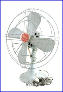 Vintage MCM Ge General Electric Oscillating Floor Desk Fan Model Fm12s41 Nice