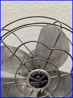 Vintage Manning Bowman 12 Oscillating Desk / Table Fan Model No. 52 Vintage Manning Bowman 12 Oscillating Desk / Table Fan Model No. 52