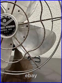 Vintage Manning Bowman 12 Oscillating Desk / Table Fan Model No. 52 Vintage Manning Bowman 12 Oscillating Desk / Table Fan Model No. 52