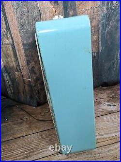 Vintage Metal Eskimo Turquoise Box Fan Model 20137 2 speed McGraw Edison co. USA