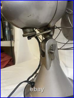 Vintage Metal Fan Emerson Oscillating Fan Silver/brown 77646-su