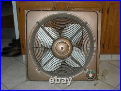 Vintage Metal Frigid Window Fan 3 Speed Intake / Exhaust WORKS NEEDS NEW SWITCH