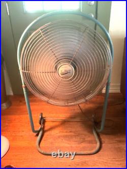 Vintage Mid-Century Emerson Electric Seabreeze Roll-About Adjustable 2-Speed Fan