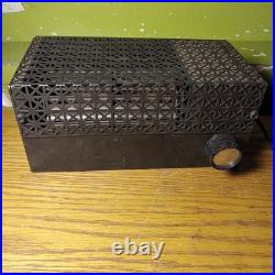 Vintage Mid Century Modern Desk Fan Squirrel Type Turbine Tested Working