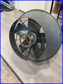 Vintage Mimar Dynafan 525 Swivel 14 Floor Fan Metal Steel Blue 2-Speed Tested
