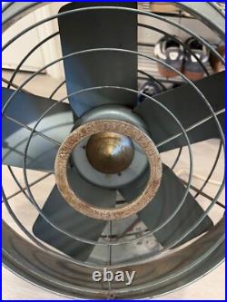 Vintage Mimar Dynafan 525 Swivel 14 Floor Fan Metal Steel Blue 2-Speed Tested